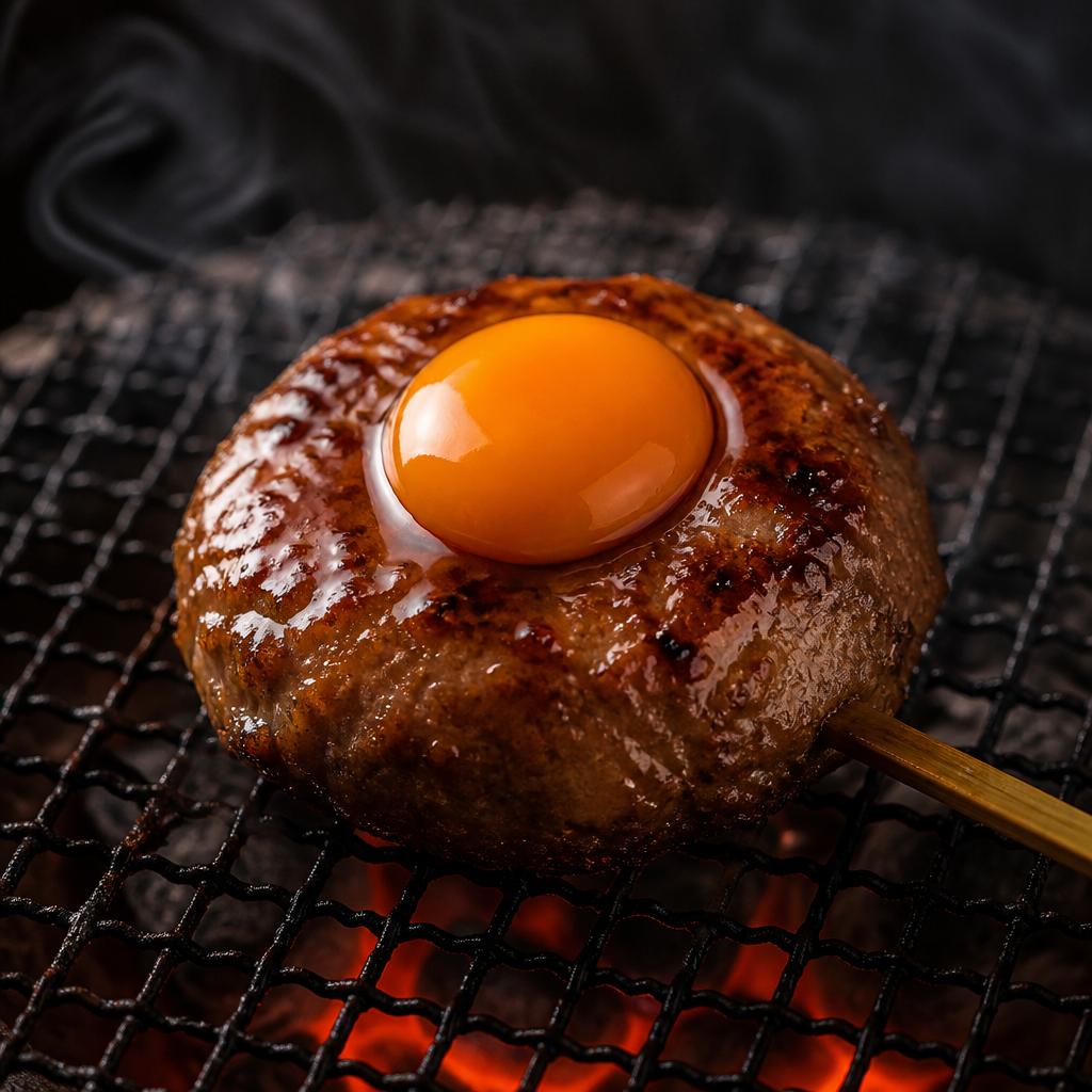 特別な瞬間を演出する自家製炭火焼き月見つくね