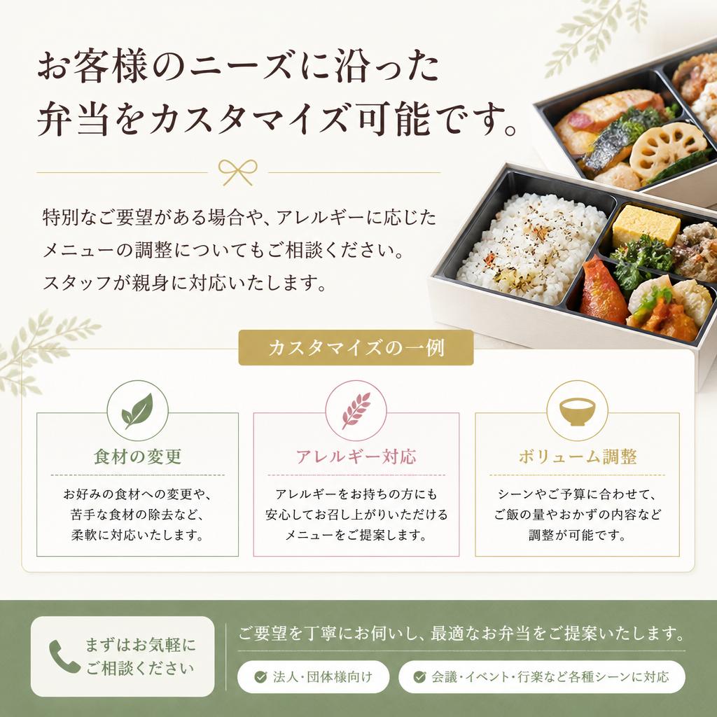 お客様のご要望に応じたカスタマイズ